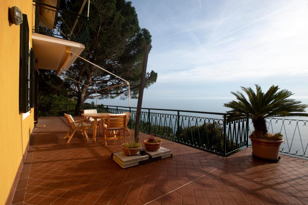 080 - La Villa Storica Il Vigneto 45B, Terrazza Sul Mare - Parcheggio Privato Gratis Moneglia Exteriör bild