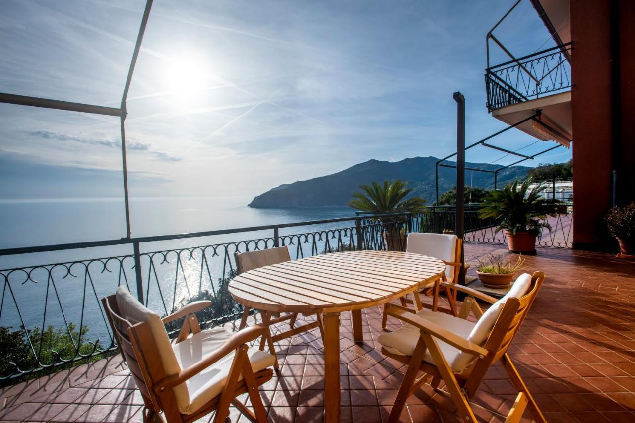 080 - La Villa Storica Il Vigneto 45B, Terrazza Sul Mare - Parcheggio Privato Gratis Moneglia Exteriör bild