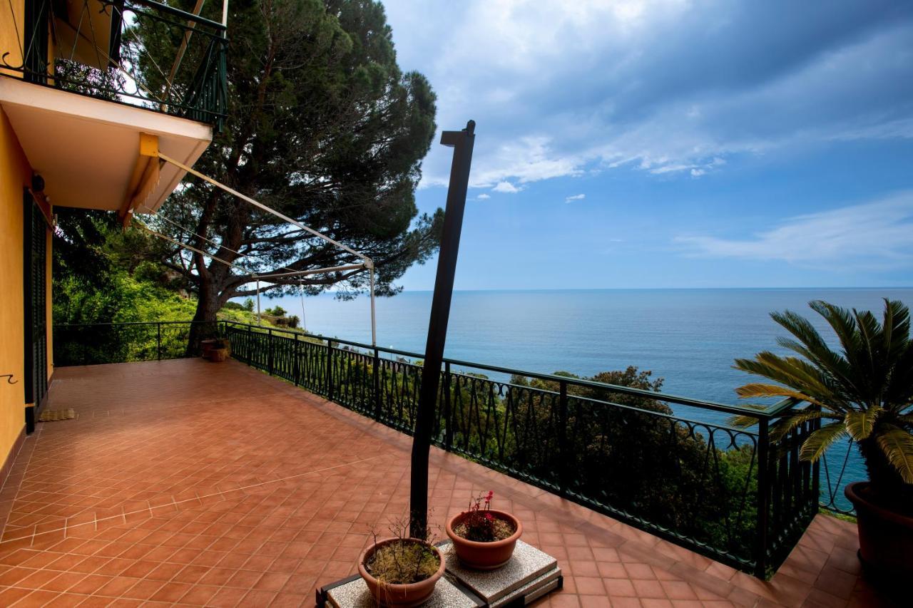 080 - La Villa Storica Il Vigneto 45B, Terrazza Sul Mare - Parcheggio Privato Gratis Moneglia Exteriör bild